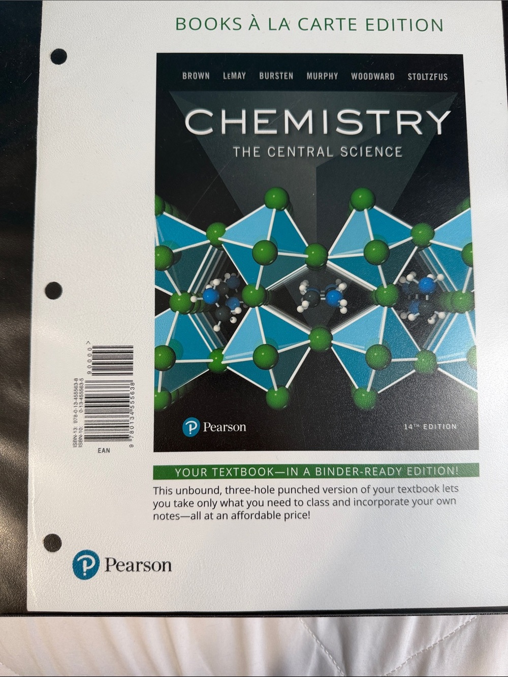 Pearson Chemistry Textbook Cover — 14th Edition